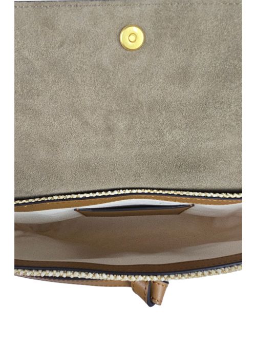borsa donna belty in rafia e pelle naturale  e cuoio Gianni Chiarini | BS 12166-COMM TWIST-LSNATURALE-CUOIO